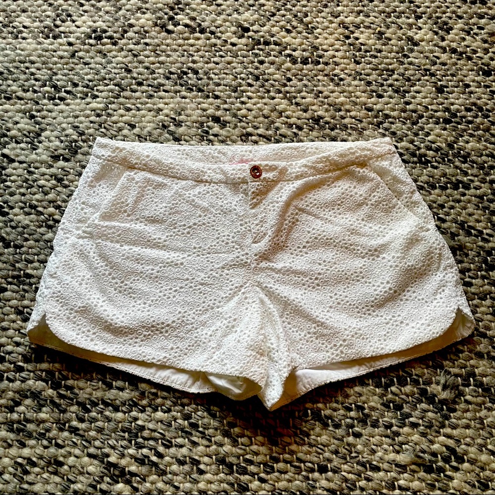 White eyelet Lilly Pulitzer shorts